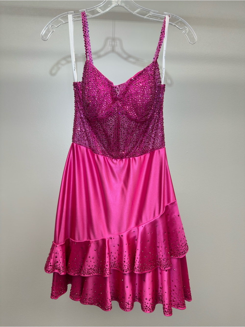 Hot Pink Tiered Dress
